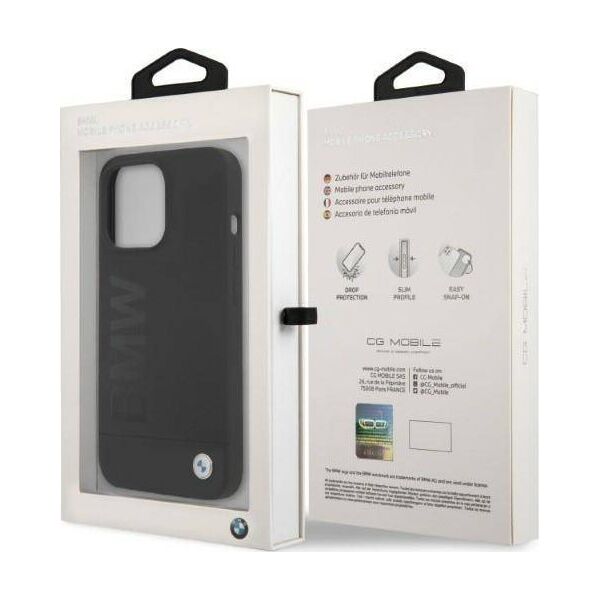 BMW Etui BMW BMHMP13LSLBLBK iPhone 13 Pro / 13 6,1" czarny/black hardcase Silicone Signature Logo Magsafe