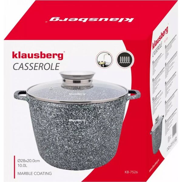 Klausberg Lumarko Garnek Marmurkowy 10l 28cm Klausberg Kb-7526!