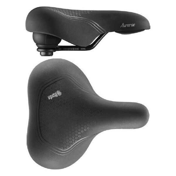 Selle Royal Siodło SELLEROYAL CLASSIC RELAXED 90st. AURORAE unisex piankowe Slow Fit Foam, Foam Matrix, Black Soft touch Mokka + elastomery 677g (NEW 2023)