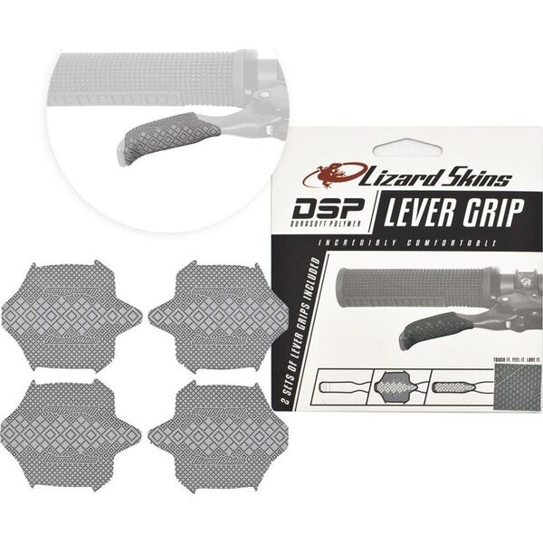 Lizard Skins LIZARDSKINS DSP Lever Grip - Platinum Gray 0.5 mm (2 zestawy po 2 szt.) (NEW 2023)