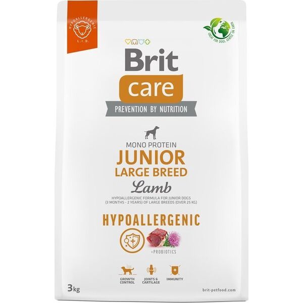 Brit Sucha karma dla psa Care Dog Hypoallergenic Junior Large Lamb 3 kg
