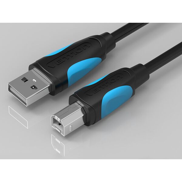 Kabel USB Vention USB-A - USB-B 1 m Czarny (VAS-A16-B100-F)