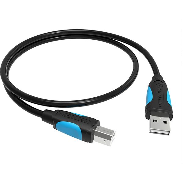Kabel USB Vention USB-A - USB-B 1 m Czarny (VAS-A16-B100-F)
