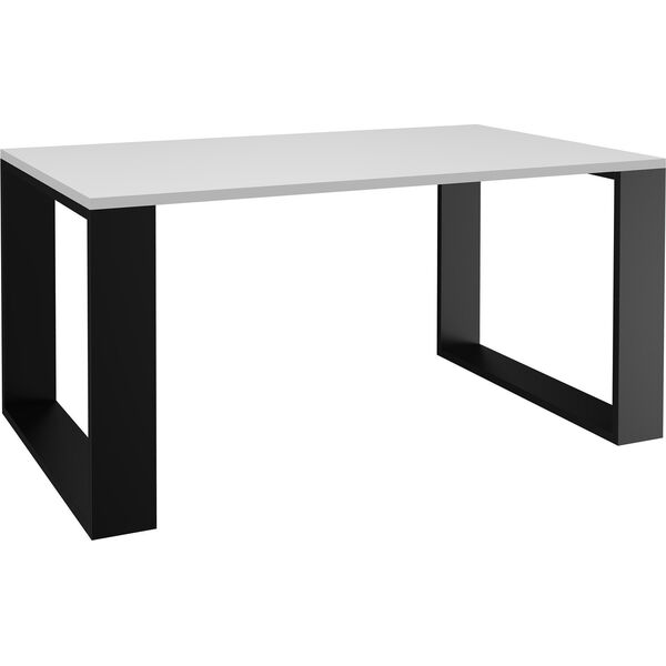 Topeshop STOLIK KAWOWY ŁAWA SALON LOFT MODERN BIEL CZERŃ