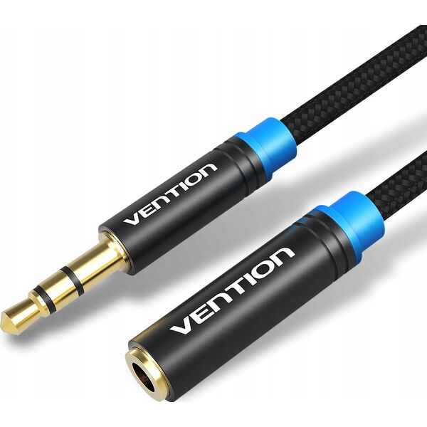 Kabel Vention Jack 3.5mm - Jack 3.5mm 1.5m czarny (VAB-B06-B150-M)