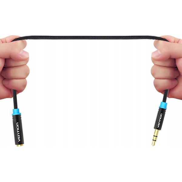 Kabel Vention Jack 3.5mm - Jack 3.5mm 1.5m czarny (VAB-B06-B150-M)