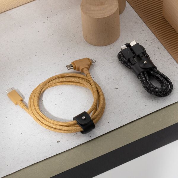 Kabel USB Native Union USB-C - USB-C + Lightning 1.8 m Czarny (BELT-CCL-COS-NP)