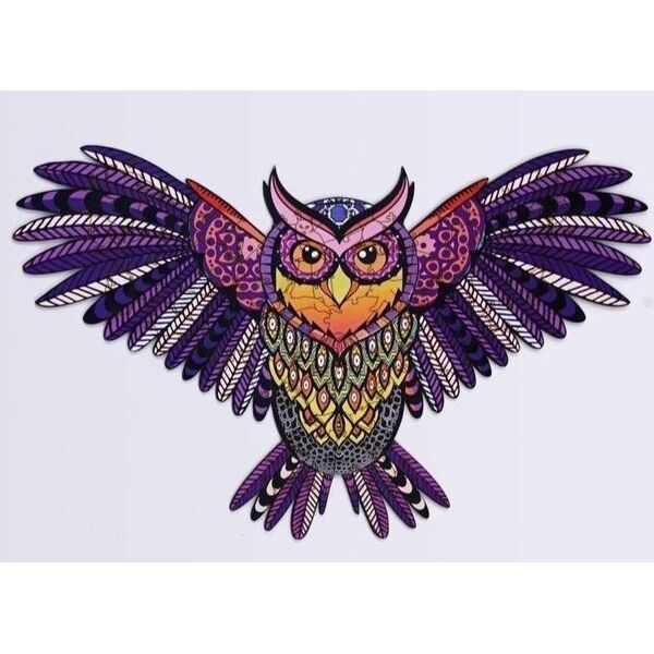 PuzzleOK Puzzle drewniane eko 69 Magiczna sowa A4