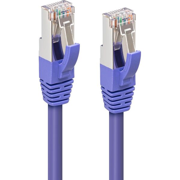 MicroConnect CAT6A S/FTP 7.5m Purple LSZH