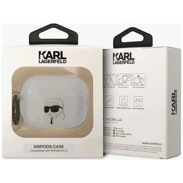 Karl Lagerfeld Etui Karl Lagerfeld KLAP2HNIKTCT Apple AirPods Pro 2 transparent  Ikonik Etui Karl Lagerfeld