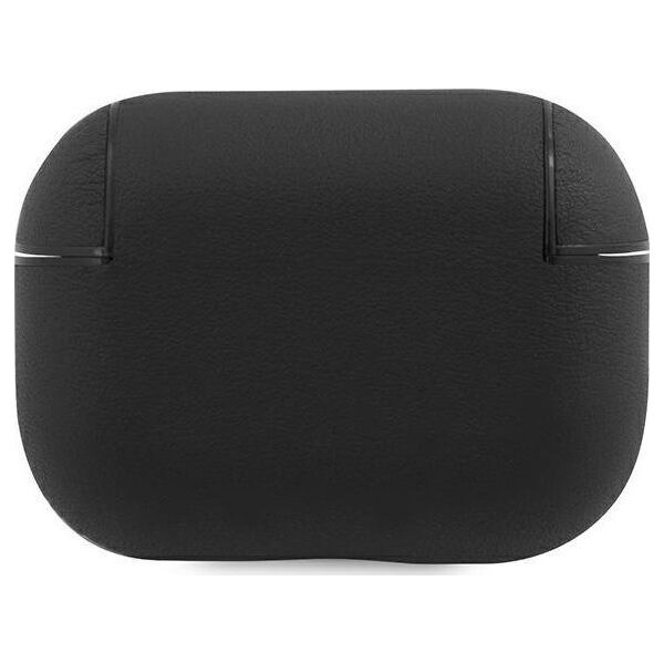 BMW Etui BMW BMAP2SSLBK Apple AirPods Pro 2 czarny/black Geniune Leather Silver Logo