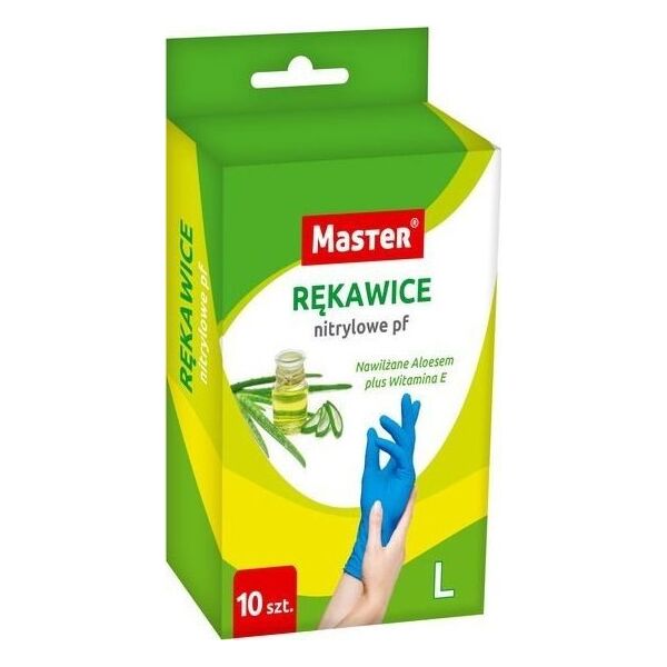 Uni RĘKAWICE NITRYLOWE MASTER ALOES ROZMIAR L OP. 10 SZT