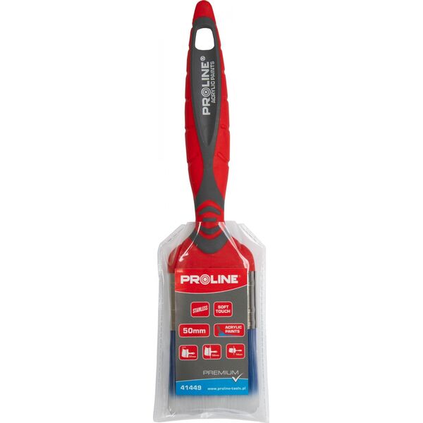 Pro-Line Pędzel płaski premium 40mm,rączka 2k-tpr,ss,akryl,proline
