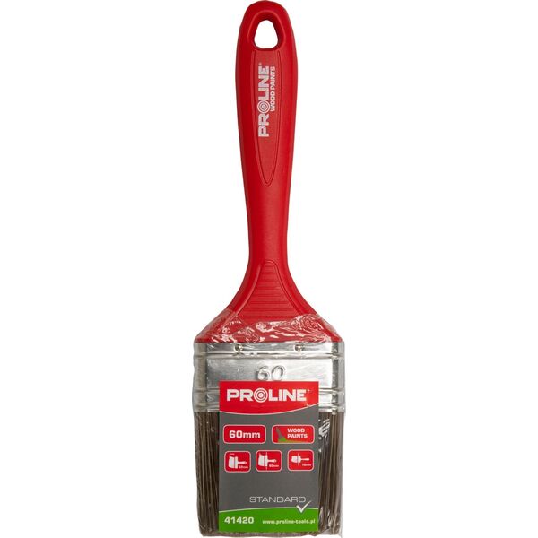 Pro-Line Pędzel płaski standard 20mm,rączka plastik,do drew.,proline