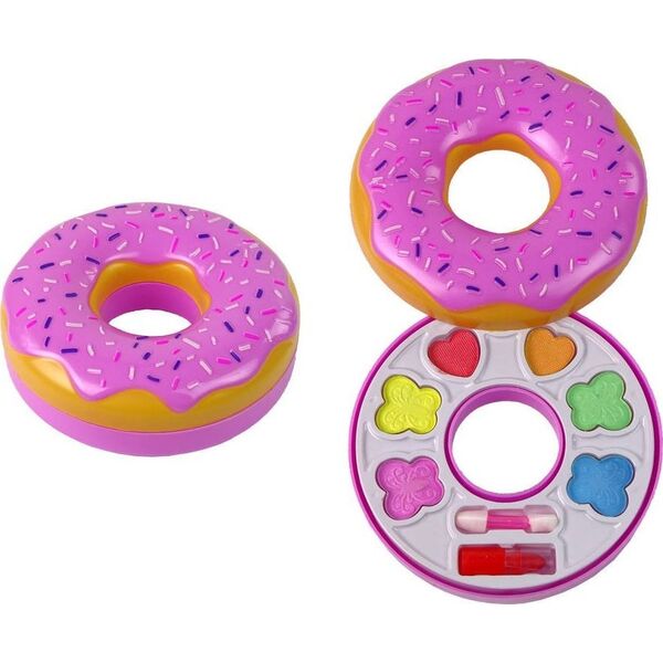 LeanToys Zestaw Cieni do Powiek Kształt Donut Szminka