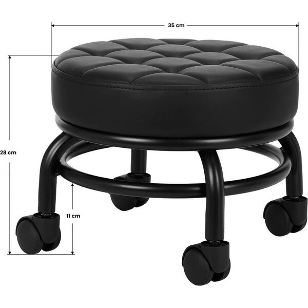 Activeshop TABORET KOSMETYCZNY DO PEDICURE H-13 CZARNY