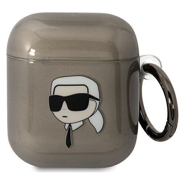 Karl Lagerfeld Karl Lagerfeld KLA2HNIKTCK AirPods 1/2 cover czarny/black Karl`s Head