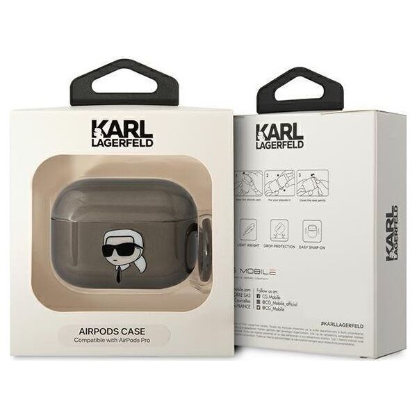 Karl Lagerfeld Karl Lagerfeld KLAPHNIKTCK AirPods Pro cover czarny/black Karl`s Head