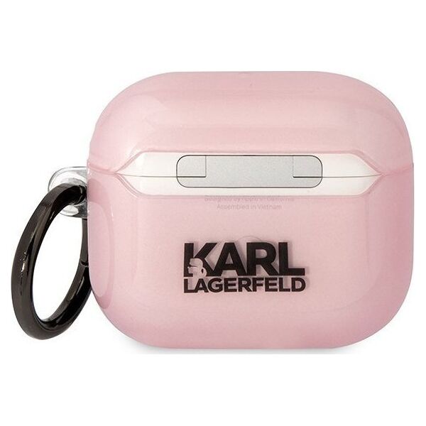 Karl Lagerfeld Karl Lagerfeld KLA3HNCHTCP Airpods 3 cover różowy/pink Ikonik Choupette
