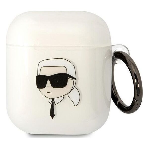 Karl Lagerfeld Karl Lagerfeld KLA2HNIKTCT AirPods 1/2 cover transparent Karl`s Head