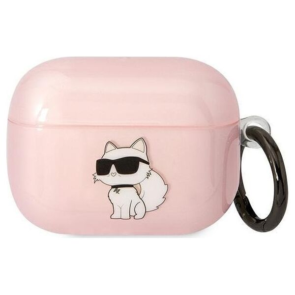 Karl Lagerfeld Karl Lagerfeld KLAPHNCHTCP Airpods Pro cover różowy/pink Ikonik Choupette