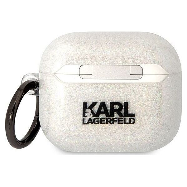 Karl Lagerfeld Karl Lagerfeld KLA3HNKCTGT Airpods 3 cover transparent Gliter Karl&Choupette