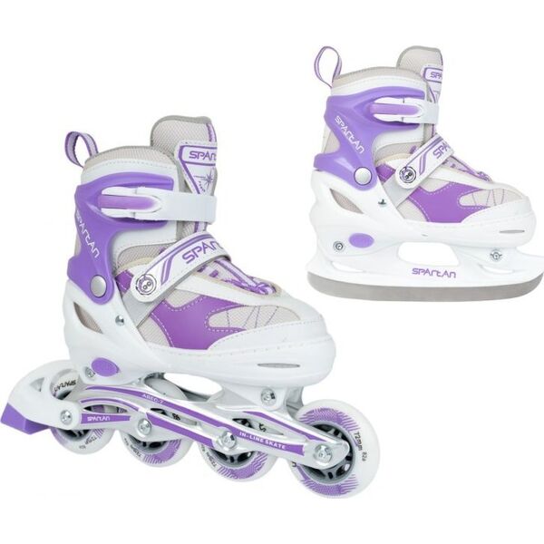 Rolki Spartan Sport SPARTAN Inliner z wymienną płozą regulowane fioletowe r. 30-33