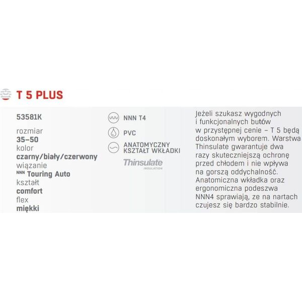 Alpina BUTY BIEGOWE NARCIARSKIE T5 PLUS 53581K