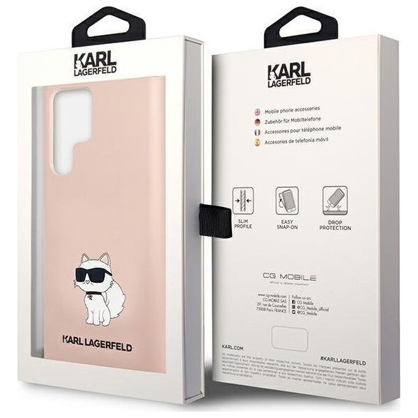 Karl Lagerfeld Etui Karl Lagerfeld KLHCS23LSNCHBCP Samsung Galaxy S23 Ultra hardcase różowy/pink Silicone Choupette