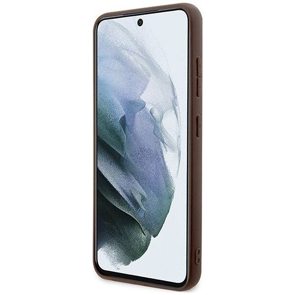 Guess Etui Guess GUHCS23SP4RPSW Samsung Galaxy S23 brązowy/brown hardcase 4G Printed Stripe
