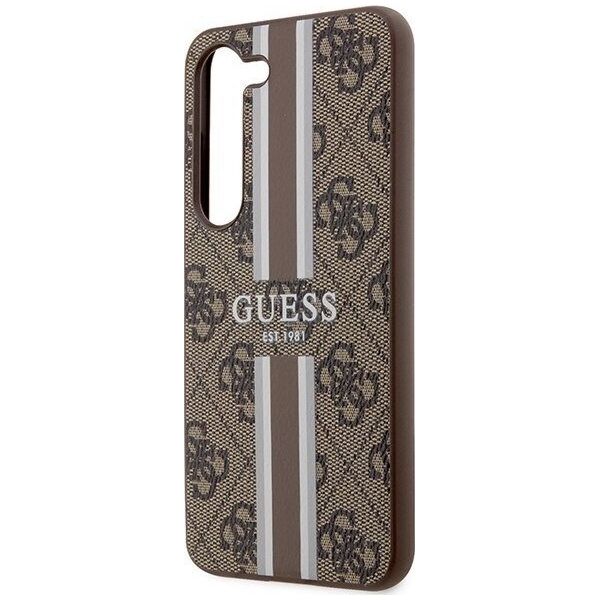 Guess Etui Guess GUHCS23SP4RPSW Samsung Galaxy S23 brązowy/brown hardcase 4G Printed Stripe