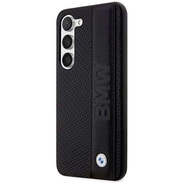 BMW Etui BMW BMHCS23M22RDPK S23+ S916 czarny/black hardcase Leather Textured & Stripe