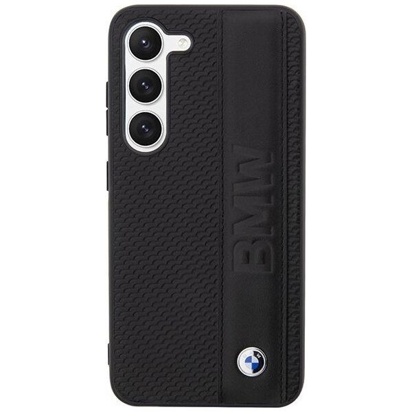 BMW Etui BMW BMHCS23M22RDPK S23+ S916 czarny/black hardcase Leather Textured & Stripe