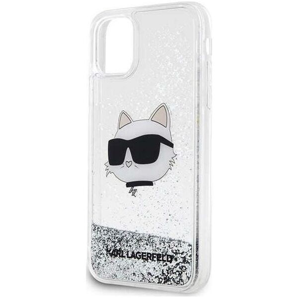 Karl Lagerfeld Etui Karl Lagerfeld KLHCN61LNCHCS Apple iPhone 11/XR srebrny/silver hardcase Glitter Choupette Head