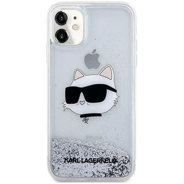 Karl Lagerfeld Etui Karl Lagerfeld KLHCN61LNCHCS Apple iPhone 11/XR srebrny/silver hardcase Glitter Choupette Head