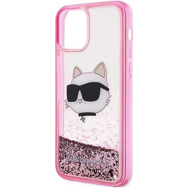 Karl Lagerfeld Etui Karl Lagerfeld KLHCP12MLNCHCP Apple iPhone 12/12 Pro różowy/pink hardcase Glitter Choupette Head
