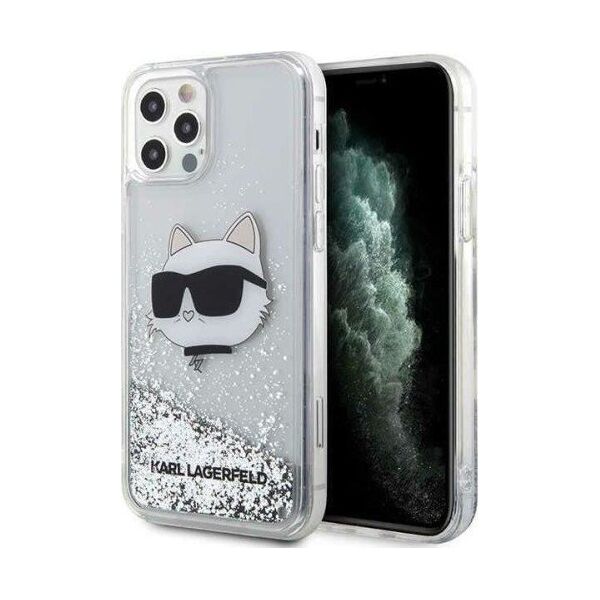 Karl Lagerfeld Etui Karl Lagerfeld KLHCP12MLNCHCS Apple iPhone 12/12 Pro srebrny/silver hardcase Glitter Choupette Head