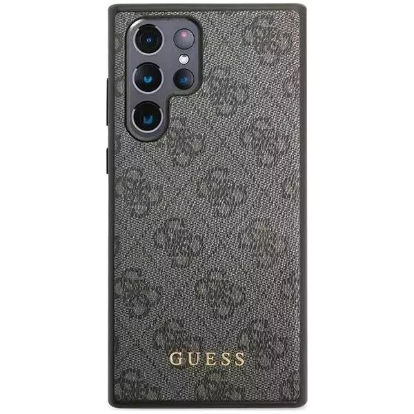 Guess Etui Guess GUHCS23LG4GFGR do Samsung Galaxy S23 Ultra S918 szary/grey hardcase 4G Metal Gold Logo