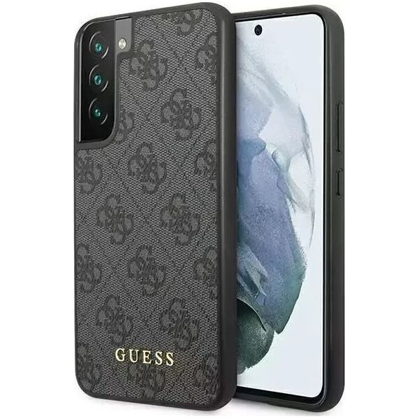 Guess Etui Guess GUHCS23SG4GFGR do Samsung Galaxy S23 S911 szary/grey hardcase 4G Metal Gold Logo