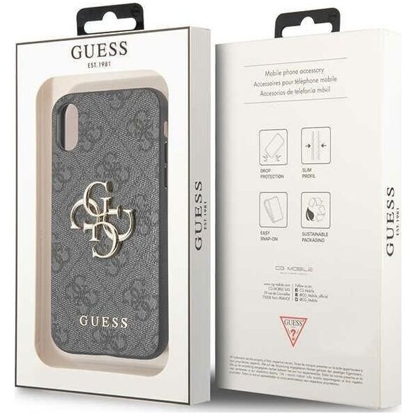 Guess Etui Guess GUHCPX4GMGGR Apple iPhone XS/X szary/grey hardcase 4G Big Metal Logo
