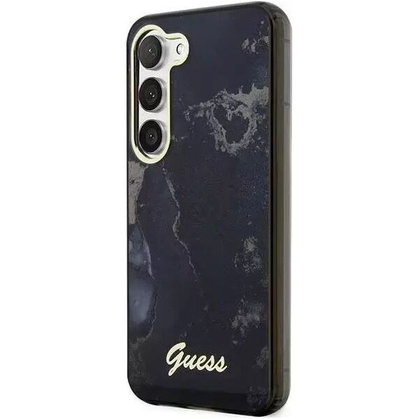 Guess Etui Guess GUHCS23MHTMRSK do Samsung Galaxy S23+ Plus S916 czarny/black hardcase Golden Marble Collection