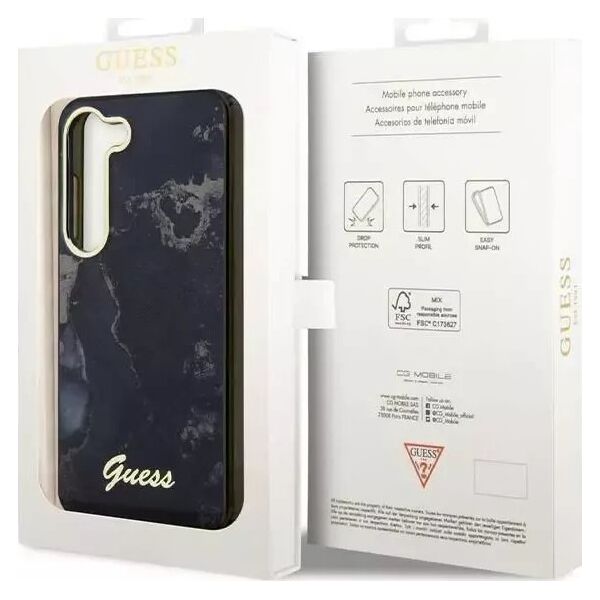 Guess Etui Guess GUHCS23MHTMRSK do Samsung Galaxy S23+ Plus S916 czarny/black hardcase Golden Marble Collection