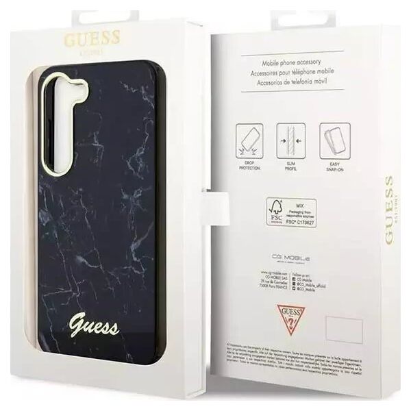 Guess Etui Guess GUHCS23MPCUMAK do Samsung Galaxy S23+ Plus S916 czarny/black hardcase Marble