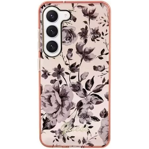 Guess Etui Guess GUHCS23MHCFWSP do Samsung Galaxy S23+ Plus S916 różowy/pink hardcase Flower Collection
