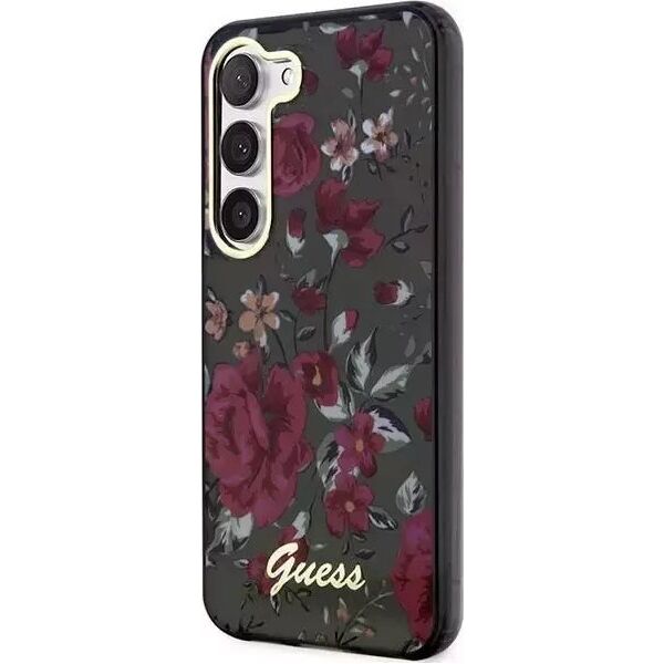 Guess Etui Guess GUHCS23SHCFWSA do Samsung Galaxy S23 zielony/kaki hardcase Flower Collection