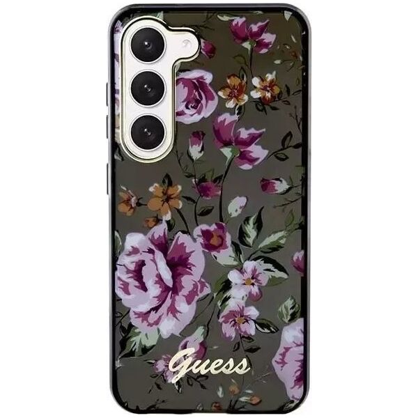 Guess Etui Guess GUHCS23MHCFWSK do Samsung Galaxy S23+ Plus S916 czarny/black hardcase Flower Collection