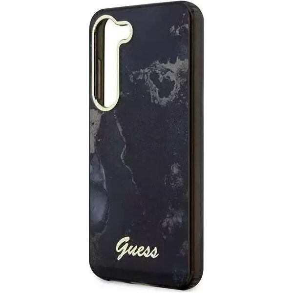 Guess Etui Guess GUHCS23SHTMRSK do Samsung Galaxy S23 S911 czarny/black hardcase Golden Marble Collection