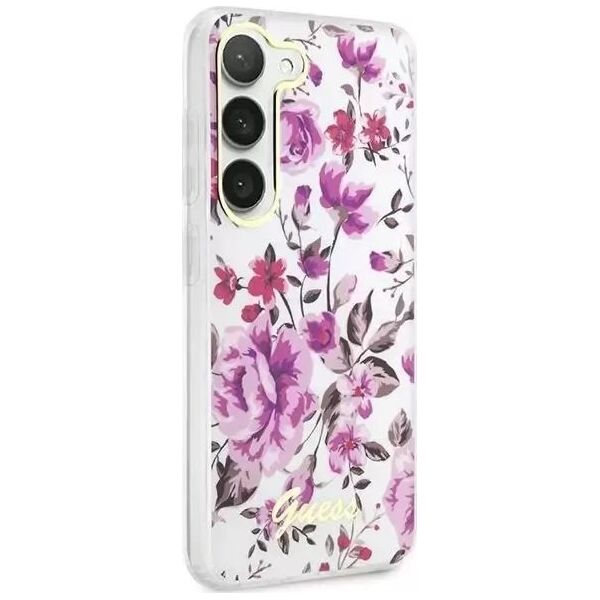 Guess Etui Guess GUHCS23MHCFWST do Samsung Galaxy S23+ Plus S916 biały/white hardcase Flower Collection