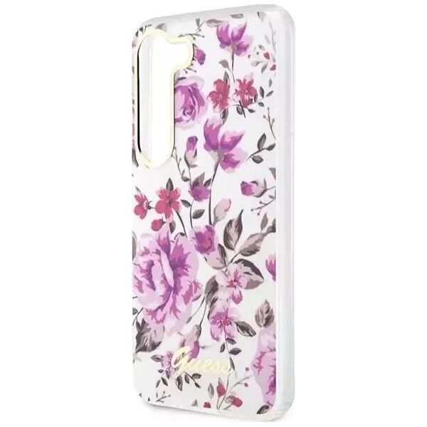 Guess Etui Guess GUHCS23MHCFWST do Samsung Galaxy S23+ Plus S916 biały/white hardcase Flower Collection