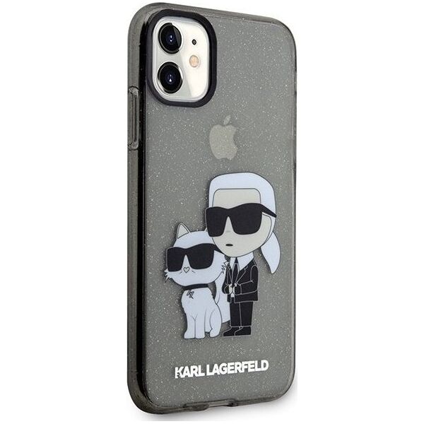 Karl Lagerfeld Etui Karl Lagerfeld KLHCN61HNKCTGK Apple iPhone 11/XR czarny/black hardcase Gliter Karl&Choupette
